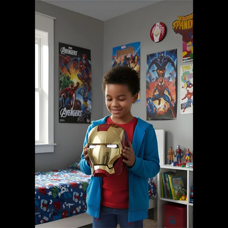 Kid with helmet